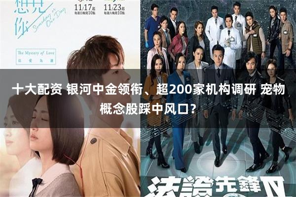 十大配资 银河中金领衔、超200家机构调研 宠物概念股踩中风口？