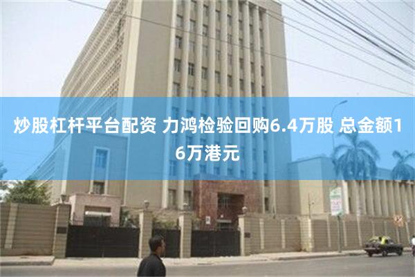 炒股杠杆平台配资 力鸿检验回购6.4万股 总金额16万港元