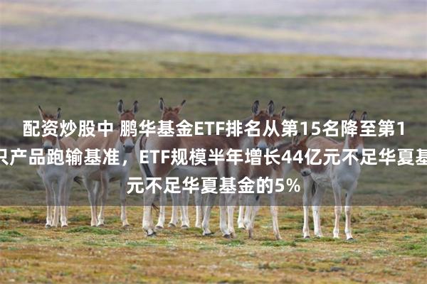 配资炒股中 鹏华基金ETF排名从第15名降至第17名，2只产品跑输基准，ETF规模半年增长44亿元不足华夏基金的5%