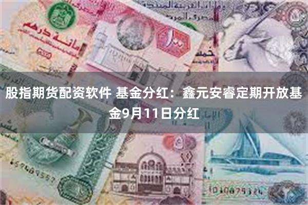 股指期货配资软件 基金分红：鑫元安睿定期开放基金9月11日分红