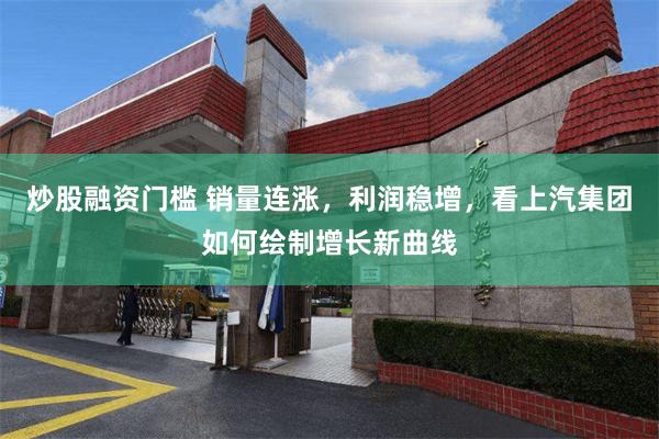 炒股融资门槛 销量连涨，利润稳增，看上汽集团如何绘制增长新曲线