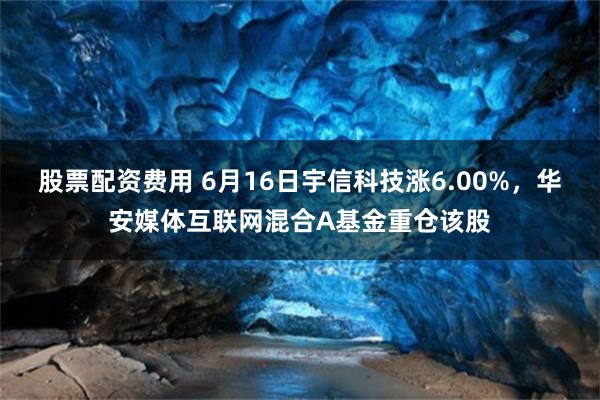 股票配资费用 6月16日宇信科技涨6.00%，华安媒体互联网混合A基金重仓该股