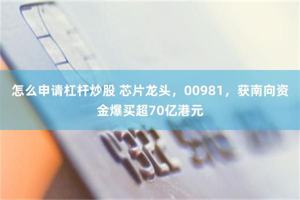 怎么申请杠杆炒股 芯片龙头，00981，获南向资金爆买超70亿港元