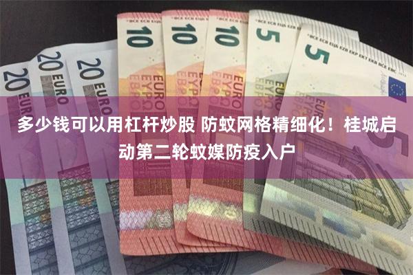 多少钱可以用杠杆炒股 防蚊网格精细化！桂城启动第二轮蚊媒防疫入户