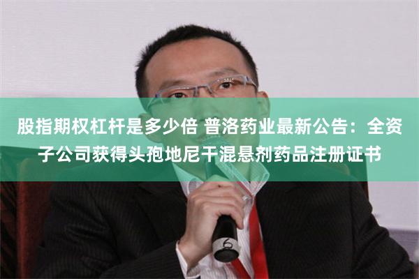 股指期权杠杆是多少倍 普洛药业最新公告:全资子公司获得头孢地尼干混悬剂药品注册证书