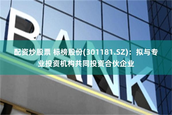 配资炒股票 标榜股份(301181.SZ)：拟与专业投资机构共同投资合伙企业