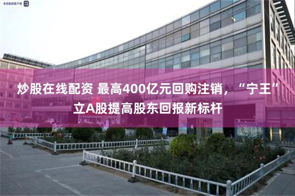 炒股在线配资 最高400亿元回购注销，“宁王”立A股提高股东回报新标杆