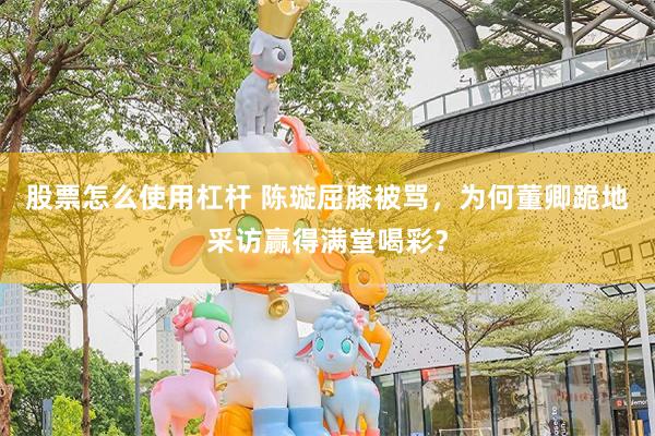 股票怎么使用杠杆 陈璇屈膝被骂，为何董卿跪地采访赢得满堂喝彩？