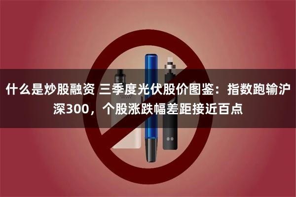什么是炒股融资 三季度光伏股价图鉴：指数跑输沪深300，个股涨跌幅差距接近百点