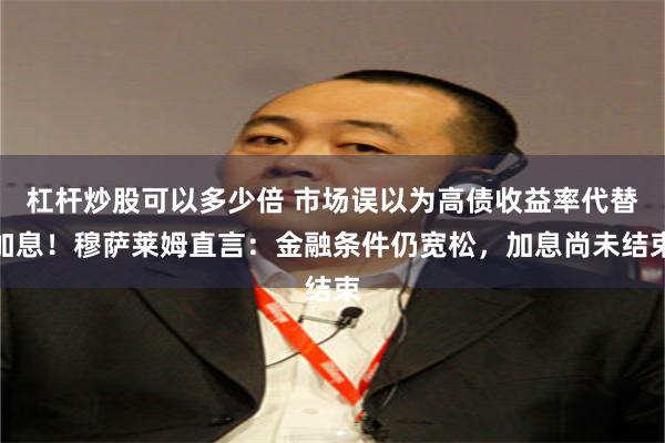 杠杆炒股可以多少倍 市场误以为高债收益率代替加息！穆萨莱姆直言：金融条件仍宽松，加息尚未结束